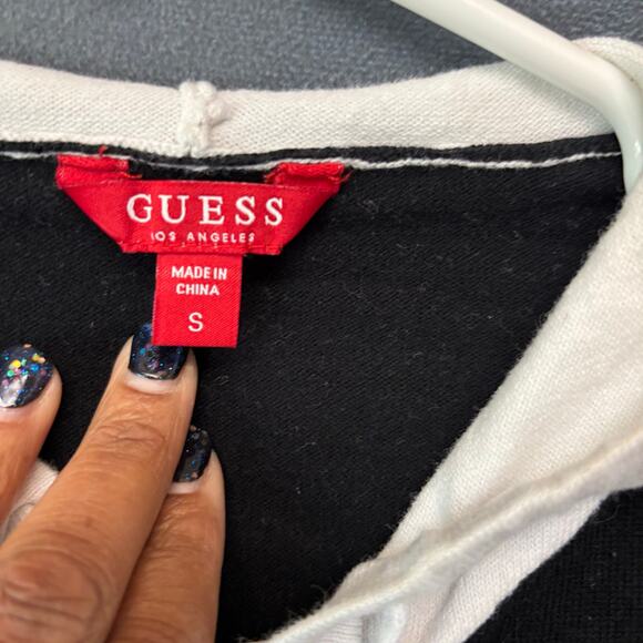 Guess Zip Up Sweater Jacket Cardigan Preppy Spell Out Hooded Comfy Preppy Cozy - Picture 3 of 16